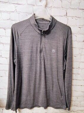 Travis Mathew Mens Fresh Energy Heather Grey Heathered 2XL Pullover Golf Zip Tec